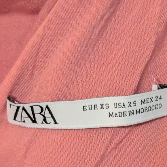 ZARA Silk Effect High Neck Cut Out Midi Dress Size‎ XS - Picture 5 of 7